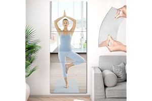 Augshy 4 Pack Self Adhesive Mirror 50x60cm Adhesive Mirror Tiles 2MM Thick Acrylic Stick On Wall Mirrors Sheets Removable Tiles for Home Decoration