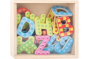 small foot Magnet Holzkiste "Educate" aus Holz, mit 37 Buchstaben das ABC Lernen und erste Wörter schreiben, 10732