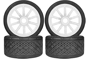 RcThjia 1/7 1/8 On Road Tire Set On Road Tire Tyre 17mm Wheel Rims for Arrma 1/7 Infraction Limitless Felony FS Racing Model GT RC Car Upgrade On Road Tyre 4Pcs One Set