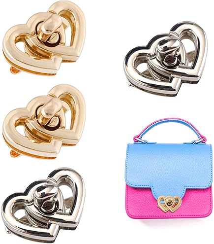 Set 6 Serrature Per Borse Fai-da-te - Chiusure Metallo Oro, Argento E Nero, Per Borse E Uncinetto - Foto 6