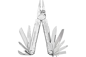 Leatherman Rebar Multi-Tool - 17 Werkzeuge für Heimwerker und Camping - Schwarzer Edelstahl - Silber