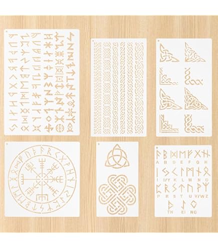 Reusable Rune Nordic Runes Stencils For