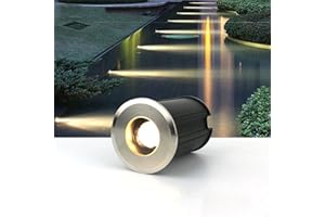 WZYJLYDS Faretti LED Esterno Incasso Impermeabile IP68 Faretto Subacqueo 3° Fascio Stretto Raccogliere Luce per Paesaggio Esterno, Sott'acqua, Giardino, Scale ( Colore : Bianco caldo , Misurare : 3W(AC85-265V)