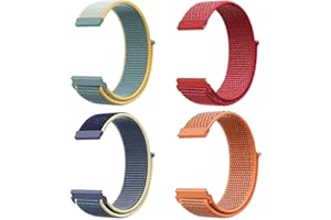 JSTHHTT 4 Pcs 22mm/20mm Quick Release Elastic Nylon Watch Straps