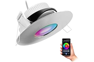 SSC-LUXon YOKU - Faretto da incasso IP65, orientabile, 230 V, dimmerabile, con modulo LED WLAN (RGB e toni bianchi), controllo intelligente tramite app e lingua
