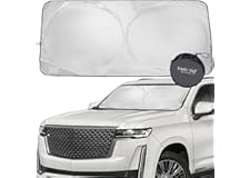 kinder Fluff Windshield Sun Shade | The Only Certified Car Sun Shade Proven to Block 99.87% UV Rays | Car Sun Shade Windshiel