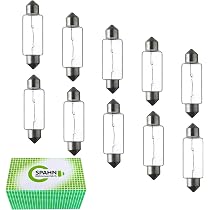 10x 39mm Soffitte C3W 12V 5W S8.5 Bulb – Warm White Halogen For License Plate Light