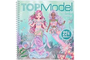Depesche 11964 Topmodel Dress Me Up Fantasy, Libro 24 Motivi Magici da Colorare e Attaccare, Inclusi 224 Adesivi, Circa 18 X 17,5 X 1,2 Cm, Multicolore, 10209555