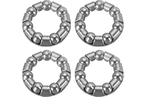 PATIKIL Cuscinetto a Sfera per Pedivella Bici 3/16 Pollici x 7 Sfere, 4pz Cuscinetti Bicicletta in Acciaio Inossidabile Ricambi Accessori per Bici Anteriore Posteriore, Argento