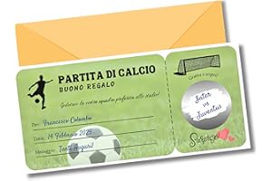 EQUIK PRODUCTS Buono regalo calcio, partita calcio | Biglietto gratta e vinci personalizzato | Regalo coppia, regalo San Valentino, regalo Natale, regalo anniversario | Biglietto a grattare (CALCIO)