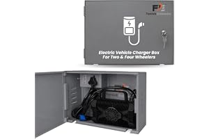FORNICK Electric Two-Wheeler Charger Box with Lock – Durable Metal Body, Weatherproof, Inbuilt 15 AMP Plug & MCB for Safety – Wall Mountable, Compatible with Ola, Ather, Bajaj, TVS, and More
