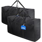 Pabbyeey 2 Bolsas de Almacenamiento 180L, Bolsas Grandes de Mudanza | Tela Oxford 210D, Impermeable y Resistente, con Asas Re