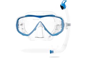 CRESSI Estrella + Seal Dry Combo - Adult Combo Set Estrella Mask and Innovative Seal Dry Snorkel, perfect for Diving Snorkelling, One Size