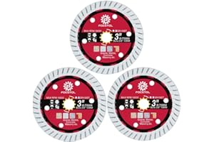 FOCSTOL Diamant Trennscheibe 75mm x 10mm - 3 Stück Diamant Sägeblatt für Granit Marmor Beton Mauerwerk