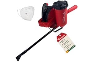 PULMIC TAKE CONTROL Espolvoreador Azufre, Tierra de Diatomeas e Insecticidas .Pulverizador de Polvo con Agitador, Boquilla y Tubo Orientable .Fuelle para Fumigar Polvo con Agitador. Azufradora 1,5kg Fabricado en España