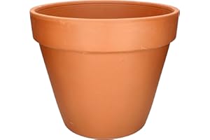 KOTARBAU® Maceta con Borde de Terracota 43 cm para Interiores y Exteriores, Tiesto para Plantas, Arcilla de Terracota, Maceta para balcón o jardín, Cerámica sin esmaltar