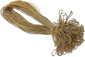 NEUSER PAPIER 200 Stück Schmuck-Gummiband Metallic GOLD für Einladungskarten mit Einlegeblatt - für Klappkarten A6 B6 DIN Lang Quadratisch A5 mit schöner Schlaufe