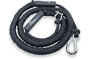 WAVESRX AnchorMate Bungee Line | Elastic Anchoring Rope Prevents Anchor from Dislocating | Keeps Your Boat, Jet Ski & PWC Safely Tethered Near Beach & Sandbar | Ventilated Bag + SS Snap Hook & D Ring