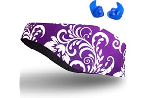Qshare Swimming Headband – Best Design Ear Band to Protect Swimmer's Ears, Doctor Recommended to Keep Water Out and Earplugs in, 2 Sizes for Toddlers & Adults