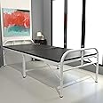 Honey Touch® Metal Folding Bed Single Size with Single Layer Mattress for Sleeping Guest Bed Easily Storable (3ft x 6ft, White)
