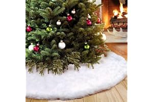 Julgranskjol, Traditionell Julgransdekoration Vit, Juldekoration för Julfest Hemdekorationer, Ø 90 cm