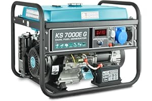 K&S KÖNNER&SÖHNEN Könner & Söhnen KS 7000E G DUAL FUEL series LPG/petrol outdoor generator with a maximum power of 5500W, low oil level indicator, overload and short circuit protection, 100% copper winding