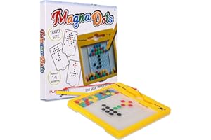 PLAYKIDIZ PlayMags Magnetyczna deska dla dzieci - Magnetyczne doodle Dots Deska z piórem magnetycznym - Magna Doodle z Kidding Bezpieczne magnesy - Kids & Toddler Travel Toy