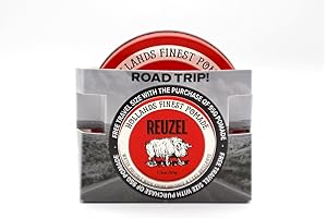 ‎REUZEL Reuzel 2025 Road Trip, rote Salbe, mittlerer Halt, hoher Glanz, für Herren, wasserlöslich für einen geschmeidigen Look, Hochglanz, 95 g + kostenlose Reise, Format 35 g
