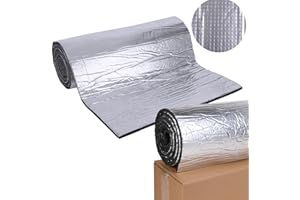 Pamatio Dämmung Isolierung Dämmmatte Schallschutz Folie Auto Selbstklebend Kautschuk Isoliermatte Schallschutzmatte Schaumstoffrolle Mattenrolle 10mm Dämmdicke (10mm x 50cm x 200cm)