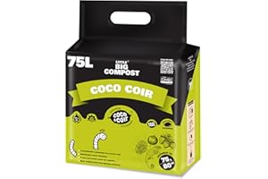 COCO&COIR EVERYTHING IN A NUTSHELL Coco & Coir Organic Peat-free Coir Compost | Natural Coco Soil Potting Mix | Coconut Fibre Reptile Substrate Bedding - Coco Grow (75L)