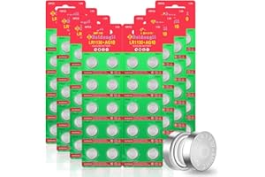 BEIDONGLI Lot de 80 Piles Bouton LR1130 AG10 1131 189 1,5 V LR54