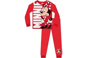 Disney Pigiama Bambina Minnie, Pigiama Ragazza Minnie Manica Lunga, Grazioso Pigiami Invernale Ragazza