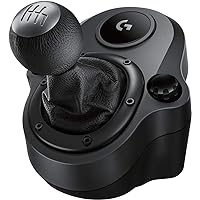 Logitech G Driving Force versnellingspook voor G923, G29 of G920, 6 versnellingen, Push Down achteruitversnelling, van staal 