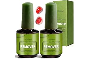 HOUSN Remover Semipermanente Unghie con Lima Naturale Solvente per Smalto Semipermanente Rapido 3-5 Minuti per UV Gel Acrilico Unghie Finte 2PCS