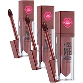 Flormar Kiss Me More Yoğun Pigmentli Besleyici ve Nemlendirici Kalıcı Mat Likit Ruj No. 010 - Choco - 8682536040815 (3 paketi