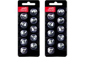LuxeGlee Hearing Aid Domes for Oticon, 2 Pack 20PCS 8mm Replacement Hearing Aid Domes Universal Domes for Oticon MiniFit, Double Vent Bass Domes