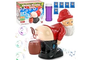 DONGTATA Macchina automatica per bolle di Babbo Natale - Giocattolo elettrico divertente per bambini