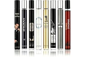 Parfym herr presentset män 8-pack Eau de Parfum herr presentset mini parfym i resestorlek med bergamott kryddiga noter svärdlilja mysk långvarig daglig doft 35 ml