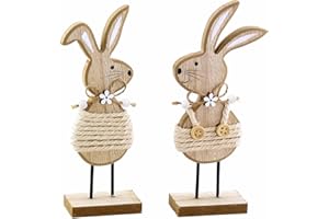 ‎HERZONE HERZONE Hase Aufsteller für Ostern,Osterhase Figur osterndeko Osterhase zum Hinstellen (E)