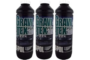 Gravitex UPol Stone Chip Protector White 1 Litre X 3 Overpaintable Chassis Protection Tough Hard Durable Coating Designed To Reproduce The Manufacturers Original Stone Chip Finish