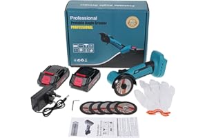 MULCORT 21V Cordless Angle Grinder Kit with 19000 RPM Brushless Electric Motor Power Angle Grinder Tools with 2 x 1300mAh Battery Charger for Cutting Griding Polishing