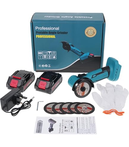 20V Cordless Angle Grinder, 4" And 4-1/2" Electric Angle Grinder Kit