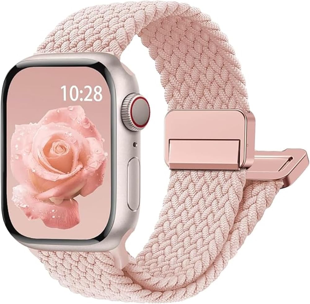 EWEC Apple Watch Uyumlu Manyetik Tokalı Örgü Kordon - 49mm/46mm/45mm/44mm/42mm/41mm/40mm/38mm Uyumlu - Apple Watch SE & Ultra 3/2/1 & Series 11-1