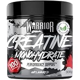 Warrior Creatine Monohydrate Powder 300g, Vegan - Unflavored (Neutral) | 3g per serving, 100 servings, micronized, no additiv