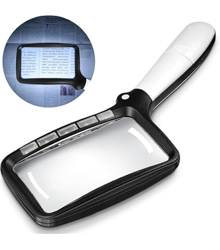 Lente D'Ingrandimento 30X E 5X NZQXJXZ - Grande 16x20cm, Leggera, Per Lettura, Cucito, Anziani - Foto 4