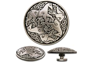 Hoppe & Masztalerz Celtic Concho Rivets décoratifs à vis Motif chevaux celtiques No. 1