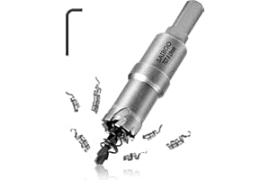 SAIBOO 19mm Otwornica z Twardego Metalu Otwornica TCT Wiertło z Twardego Metalu do Stali Nierdzewnej, żelaza, Stopu, Miedzi, Aluminium