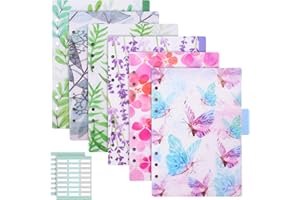 GUKASXI Separadores de pestañas Discbound, 2 juegos de 12 unidades A5 divisores de índice, carpeta insertable de PVC, fichas de índice de plástico para 6 anillas, cuadernos de viaje, agenda de diario de viaje