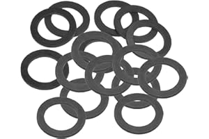 PATIKIL M31 Joint Plat En Caoutchouc, 16 Pièces 31mm DI 45mm DE 3.5mm Épais Joint D'étanchéité Espaceur Pour Robinet Tuyau Raccord Boulon, Noir