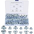 110 Pcs T-Nuts Four Pronged, T Nut 4 Prong Tee Blind Nuts, Threaded Insert T Nuts Carbon Steel, Metric Blind Threaded Tee Nuts for Wood Furniture Household Appliances Construction - M4/M5/M6/M8/M10